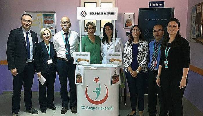 Biga Devlet Hastanesi ‘Sağlıkçıya Şiddete Hayır” dedi