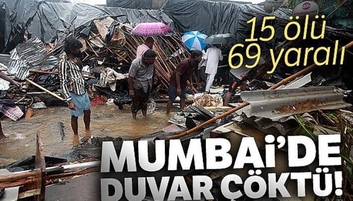 Mumbai'de yağış nedeniyle duvar çöktü: 15 ölü, 69 yaralı