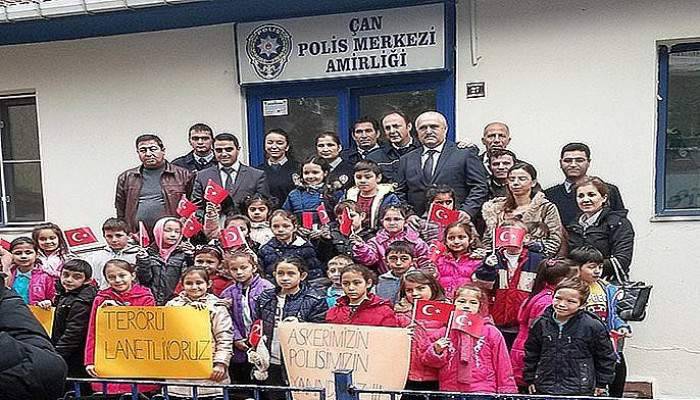 Öğrencilerden, jandarma ve polise ziyaret