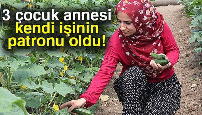  3 çocuk annesi kendi işinin patronu oldu