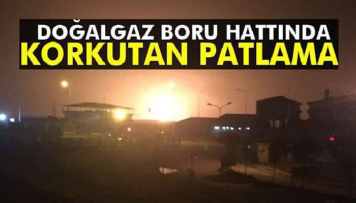 Doğalgaz boru hattında patlama