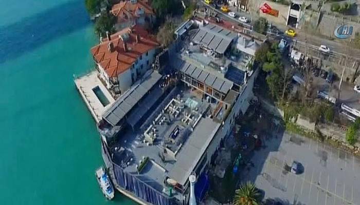 Saldırının yaşandığı gece kulübü, havadan görüntülendi