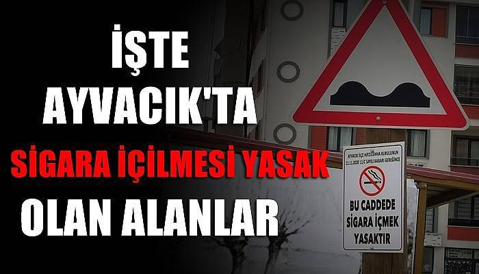 Ayvacık'ta sigara içilmesi yasak olan alanlar belli oldu