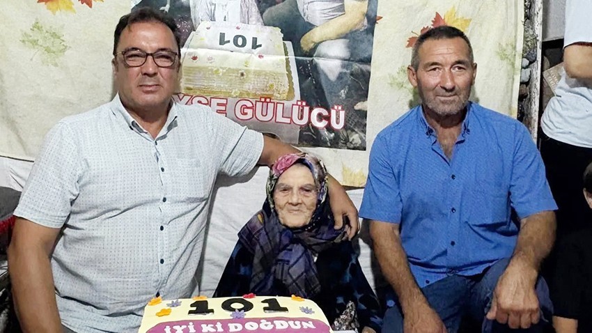 101 yaşındaki Ayşe Nineye unutulmaz doğum günü