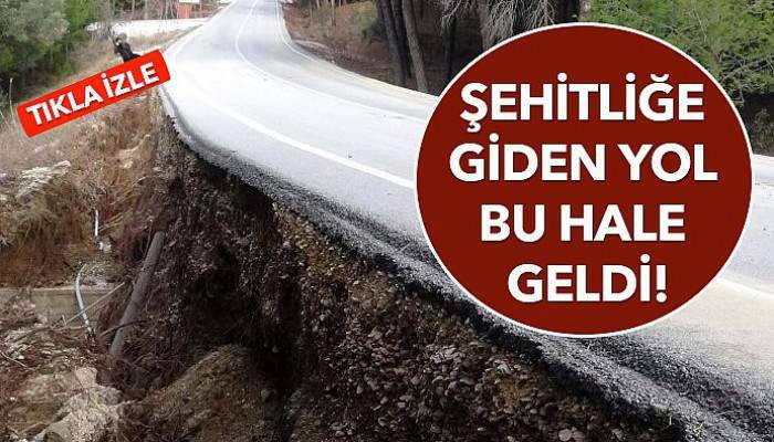 Şehitliğe giden yol bu hale geldi!