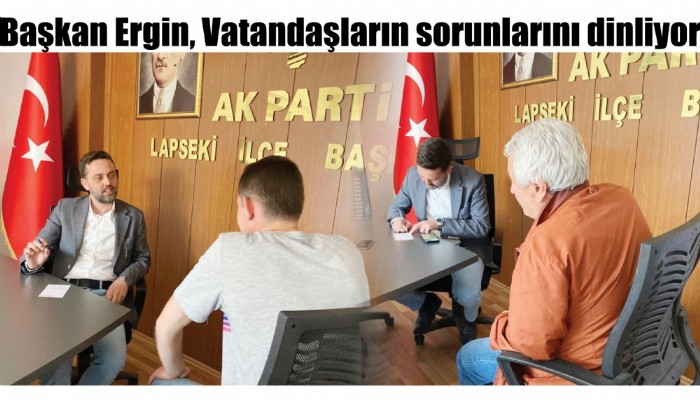 Başkan Ergin, Vatandaşların sorunlarını dinliyor