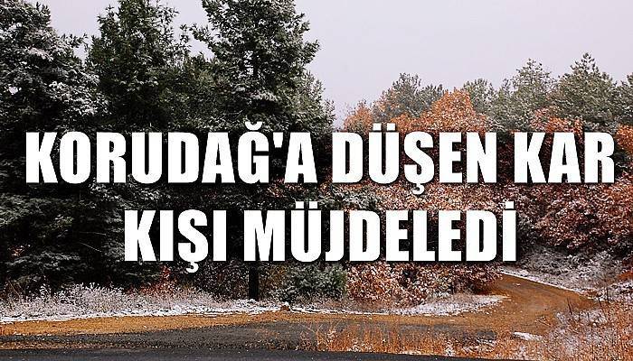 Korudağ’a düşen kar kışı müjdeledi (VİDEO)