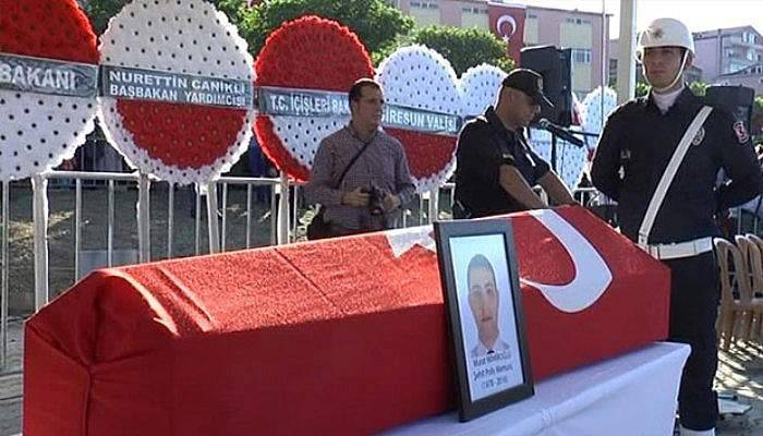 Giresunlu şehit polis memuru son yolculuğuna uğurlandı