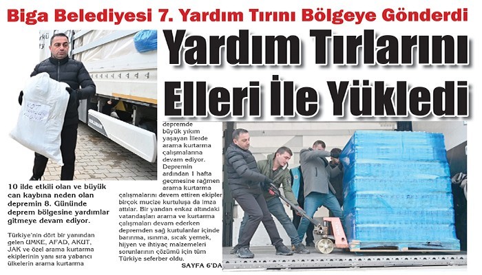 Yardım TIR’larını Elleri İle Yükledi