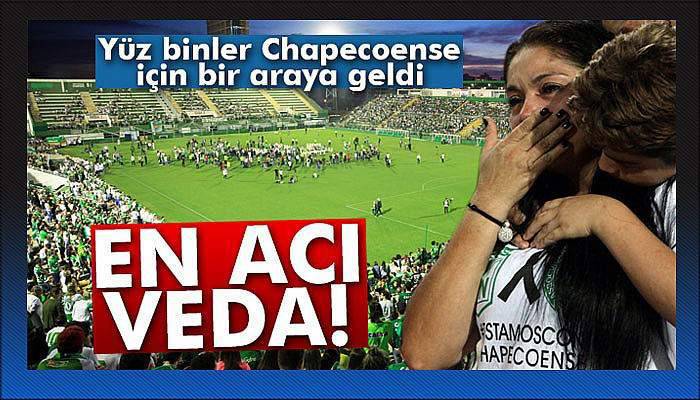 Yüz binler Chapecoense için bir araya geldi