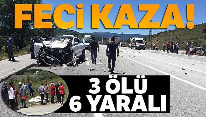 Erzincan'da feci kaza: 3 ölü, 6 yaralı