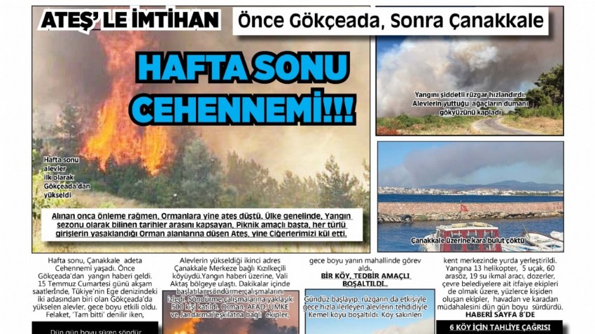   Ateş' le İmtihan Önce Gökçeada, Sonra Çanakkale Hafta Sonu Cehennemi!!!(VİDEO)