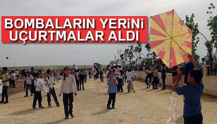 Mardin Nusaybin'de bombaların yerini uçurtmalar aldı