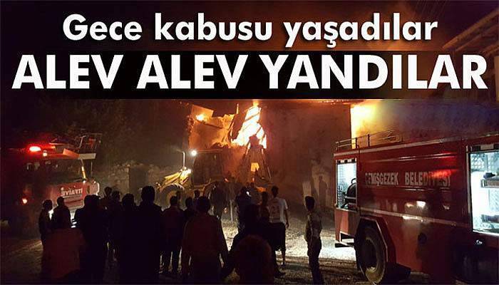 Eş zamanlı çıkan 2 yangında çok sayıda ev yandı