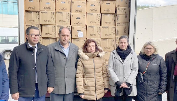 Çanakkale Sağlık İl Müdürlüğü Deprem Bölgesine Tıbbi Malzeme Gönderdi