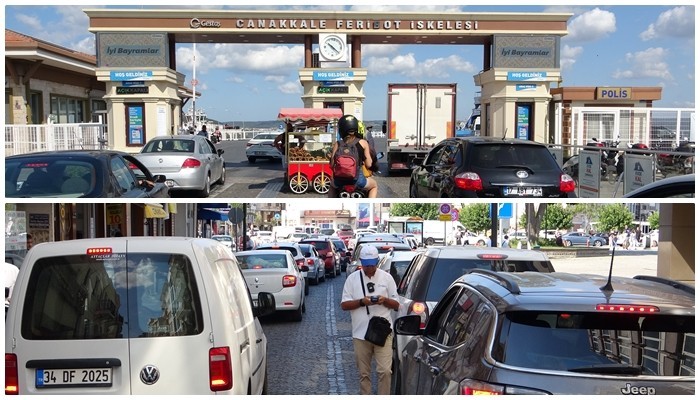 Çanakkale'de tatilcilerin dönüş yoğunluğu sürüyor (VİDEO)