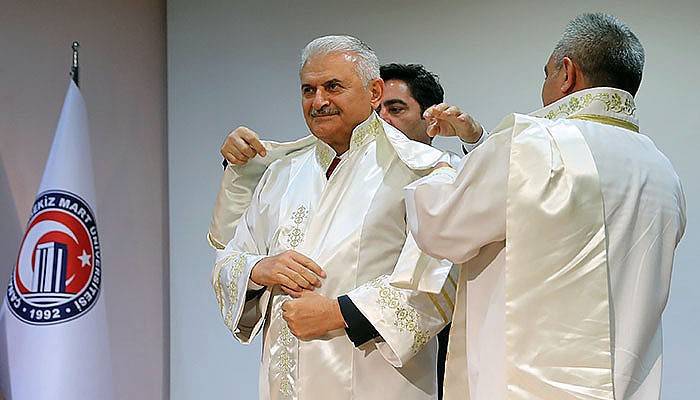 Başbakan Binali Yıldırım ÇOMÜ’lü oldu