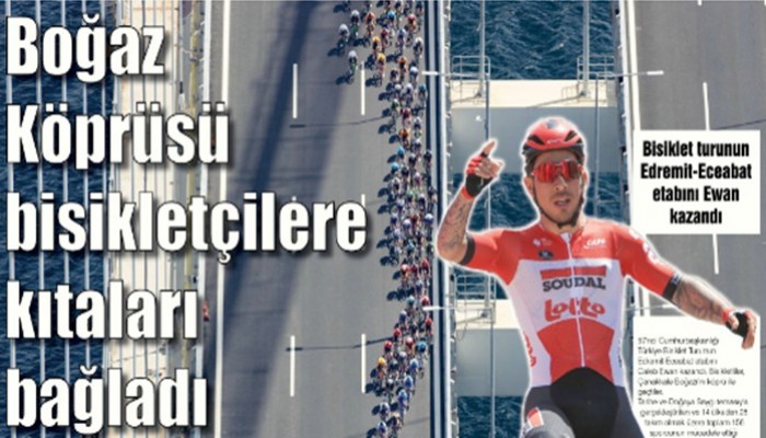 Bisiklet turunun Edremit-Eceabat etabını Ewan kazandı  