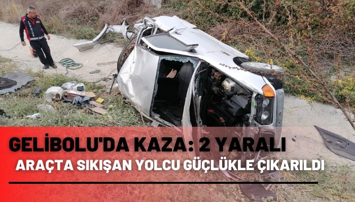 Araçta sıkışan yolcu güçlükle çıkarıldı