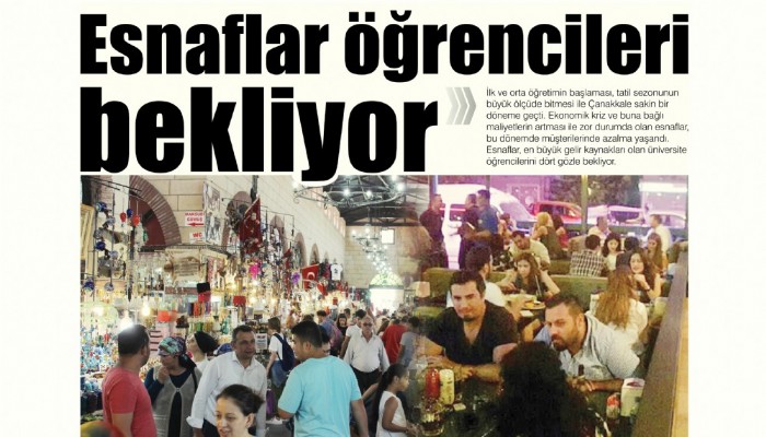 Esnaflar öğrencileri bekliyor