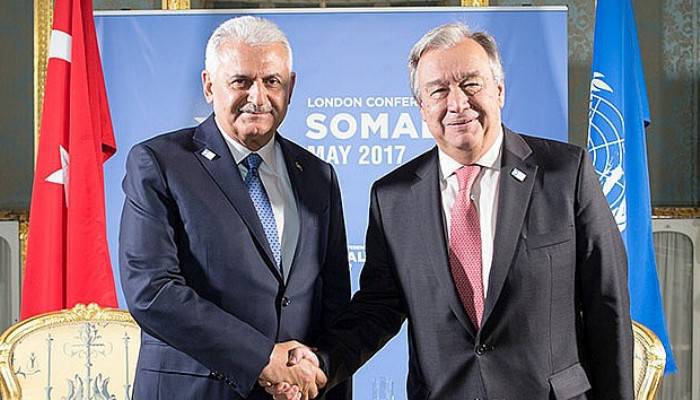  Başbakan Yıldırım, BM Genel Sekreteri Guterres ile görüştü