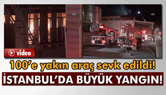 İstanbul'da fabrika yangını