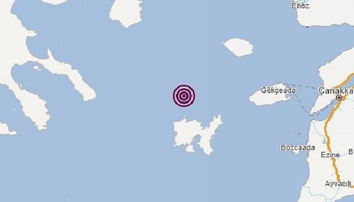 Gökçeada açıklarında 4.1 büyüklüğünde deprem 