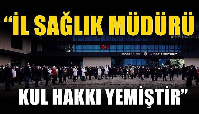 Devlet Hastanesi önünde Sağlık Müdürlüğüne alkışlı protesto!