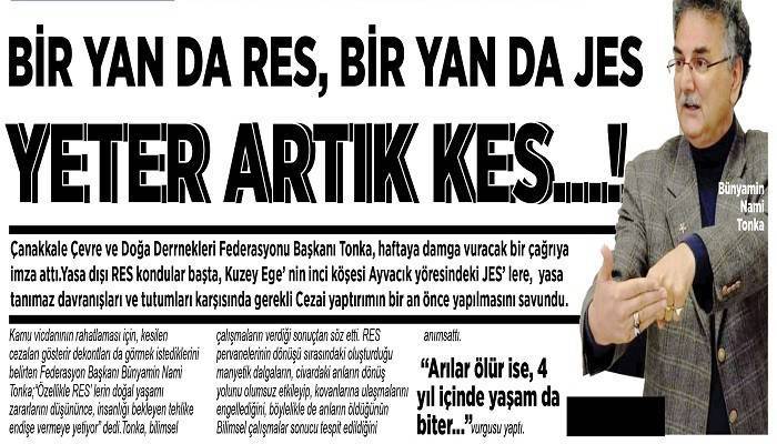 BİR YAN DA RES, BİR YAN DA JES YETER ARTIK KES...!