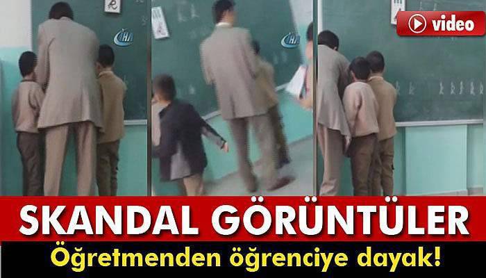 Öğretmenden öğrenciye dayak kamerada