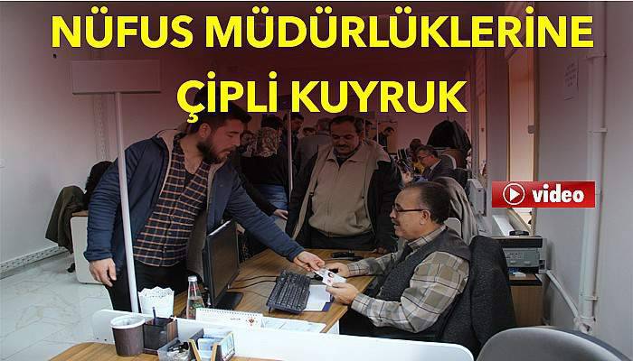 Nüfus müdürlüklerinde çipli kimlik kuyruğu