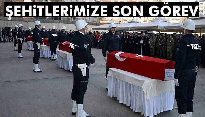  Sur şehitleri törenle memleketlerine uğurlandı