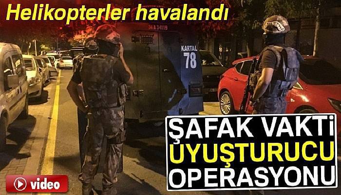 Güngören’de helikopter destekli uyuşturucu operasyonu