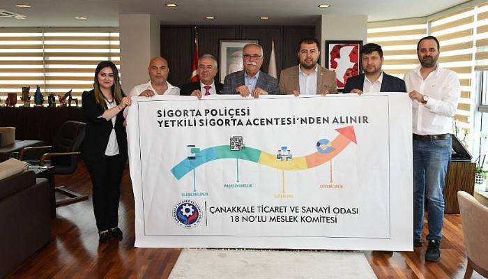 Sigortacılardan Başkan Gökhan’a ziyaret