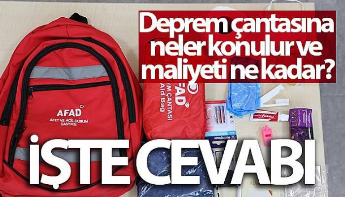 Bir deprem çantasının maliyeti 510 TL!