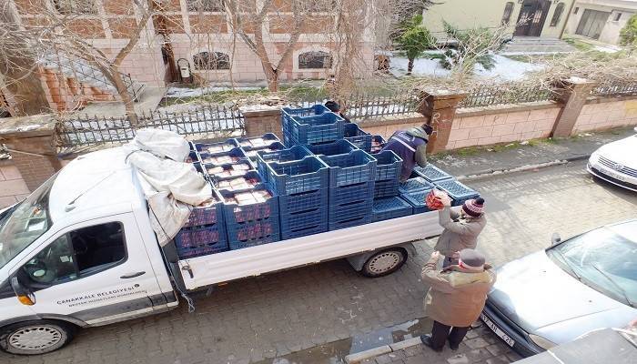 Vatandaşlara Bayramiç Elması Dağıtıldı