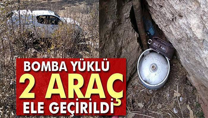Mardin’de bomba yüklü 2 araç ele geçirildi
