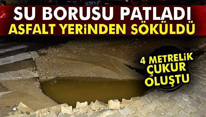 Bodrum’da su borusu patladı, ortalık savaş alanına döndü