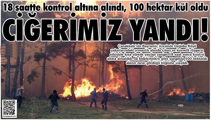 18 saatte kontrol altına alındı, 100 hektar yandı!