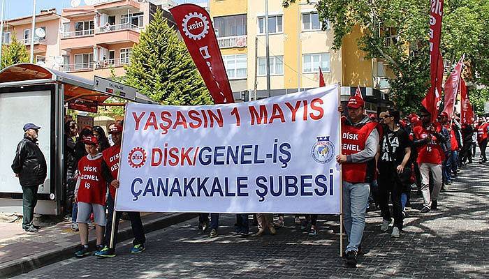 Çanakkale'de 1 Mayıs kutlamaları (VİDEO)