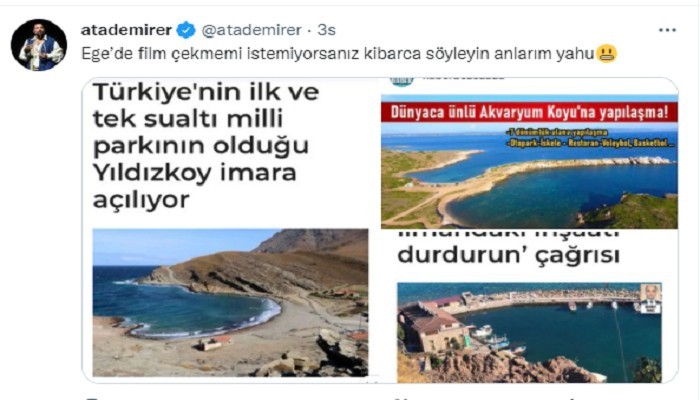 Ünlü Komedyen Ata Demirer'den Yıldız Koy Tepkisi