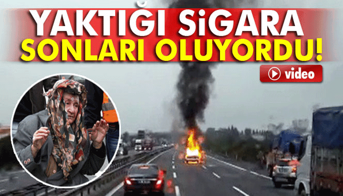 Yaktığı sigara sonları oluyordu