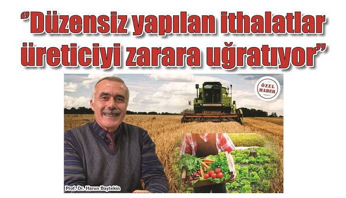 'Düzensiz yapılan ithalatlar üreticiyi zarara uğratıyor'