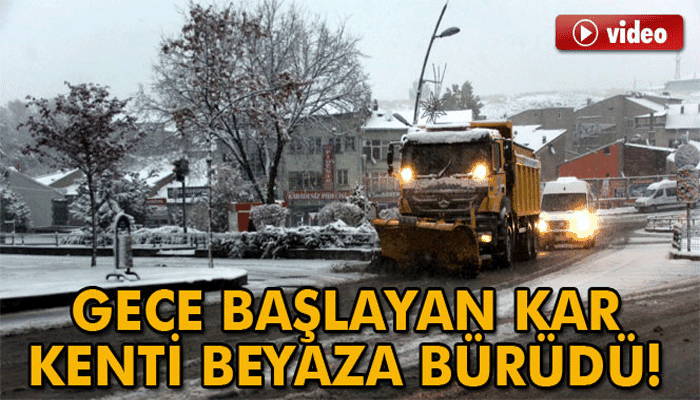 Erzurum güne karla uyandı