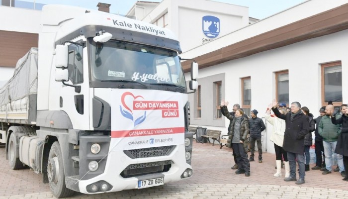 Çanakkale Belediyesi Yeni Deprem Yardım Tırları Elbistan’a Doğru Yola Çıktı