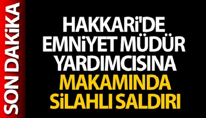 Hakkari'de emniyet müdür yardımcısına makamında silahlı saldırı