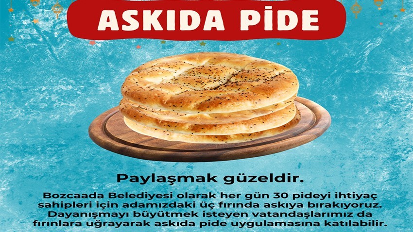 Bozcaada’da “Askıda Pide” Dayanışması Ramazan’da Büyüyor