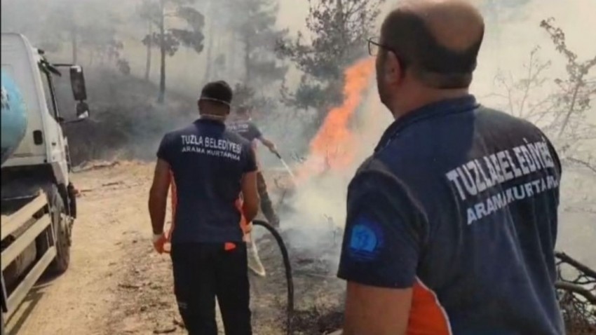 Tuzla Belediyesi, Çanakkale'deki orman yangını için seferber oldu
