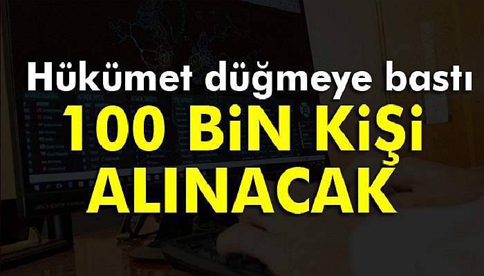 Kamuya 100 bin bilişimci alınacak