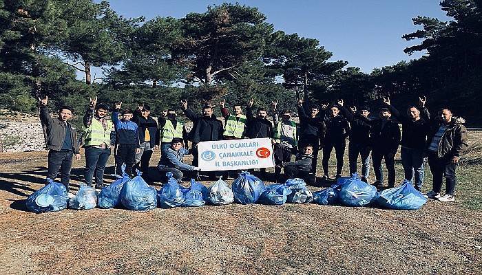 Ülkü Ocaklarından Çanakkale'de çevre temizliği